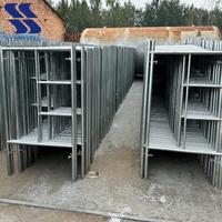 Échafaudage mobile de construction avec cadre d'échelle de roue Cadre en H galvanisé Matériau d'échafaudage de cadre de porte peint par couleur
