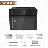 Mini-four électrique de comptoir pour la maison, appareil de cuisine, four grille-pain avec déshydrateur, vente en gros OEM pour la pâtisserie domestique
