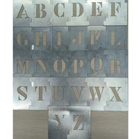 Pochoir Alphabet en métal 76Set 2 pouces lettres interlock 5cm de haut pour le bricolage Parfait pour la fabrication de panneaux Artisanat Décoration de mariage Roue
