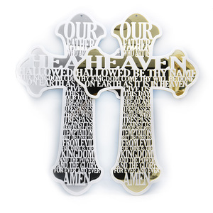 THEROSARIES Cross <b>Plaque</b> 29x42cm Acrylic Religious Gift Baptism Decor - Product Image 3