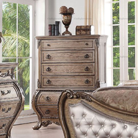 Lit Double Vintage en bois massif, meubles de chambre de mariage Rococo, meubles de maison français Antique sculpté à la main, ensemble de chambre à coucher