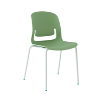 Chaise ergonomique en maille moderne de haute qualité, certifiée BIFMA, avec siège en PP et accoudoirs en plastique, idéale pour les cafés et les tables de salle à manger