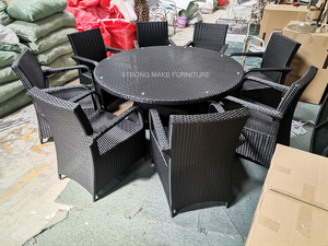 Patio <strong>Garden</strong> Furniture Outdoor Dinning <strong>Table</strong> <strong>and</strong> <strong>Chair</strong> Set <strong>Round</strong> Rattan <strong>Table</strong> <strong>6</strong> <strong>Seater</strong> <strong>6</strong> <strong>Seater</strong> Woven Rope Outdoor Dining Set - Product Image 2