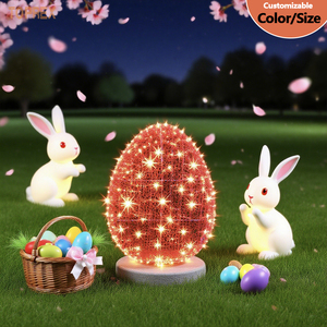 Tùy Chỉnh Ngoài Trời Thương Mại LED Giáng Sinh Thắp Sáng Khung Dây Trang Trí Không Thấm Nước Trứng Phục Sinh Trang Trí Cho Bên Ngoài Motif Đèn - Product Image 3