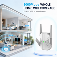 Extensor de WiFi para el Hogar, Repetidor Inalámbrico de Doble Banda de 3000Mbps, Amplificador de Señal para WiFi Débil y Zonas Muertas, Venta al Por Mayor
