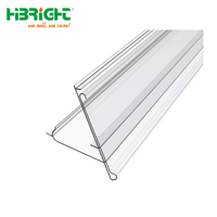 Highbright Bandes porte-étiquettes en PVC sans BPA, écologiques, longueur personnalisable, installation facile pour étagères en bois et en métal