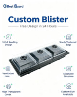 Emballage en blister PET personnalisé Best Guard, recyclable, épaisseur 1 mm, boîte à clapet pour le transport de semis et de boutures de plantes