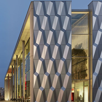 Panneau de bardage de façade moderne en alliage d'aluminium thermolaqué, ignifuge et étanche, pour murs extérieurs de bâtiments, auvents, hôtels et gymnases