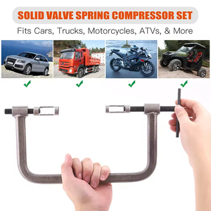 Kit de compresseur de soupapes professionnel Podofo 10 pièces en acier avec mallette rigide pour réparation automobile et moto - Product Image 2