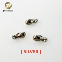 Kancing Logam Paduan Seng Bentuk Tetesan Air Mata 14MM Dengan Inlay Mutiara Aksesori Pakaian Kancing Baju
