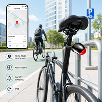 Traceur GPS GLONASS/GSM/GPRS 4G LTE/WiFi intelligent avec détection, feu arrière de vélo portable en ABS, super lumineux, avertissement de freinage, pour la conduite nocturne