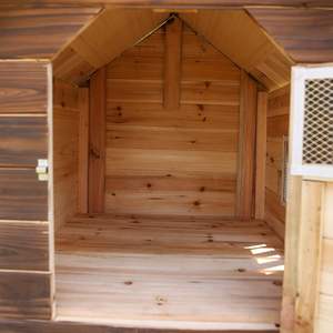 Haus für Haustiere im Freien mit Türen und Fenstern wetterfestes Holzkennel-Hundehaus für den Außenbereich - Product Image 3