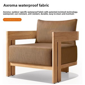 เก้าอี้พักผ่อนกลางแจ้งไม้สักคุณภาพพรีเมียม ทนทานต่อสภาพอากาศ, เก้าอี้สนามไม้ธรรมชาติป้องกันน้ำ, <span class=keywords><strong>โซฟา</strong></span>ไม้เนื้อแข็งทันสมัยสำหรับลานบ้าน (AU) - Product Image 5