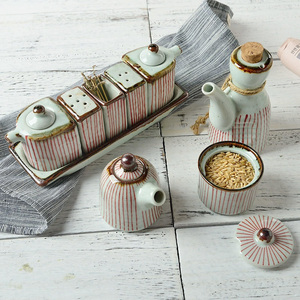 Japanese Household Restaurant Seasoning Jar Chili Jar Flavor Cup Soy <strong>Sauce</strong> <strong>Pot</strong> Vinegar Bottle Ceramic Creative Tableware - Product Image 5