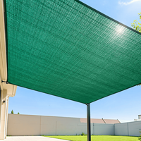 Toile d'ombrage verte en HDPE à bords renforcés, œillets métalliques durables, résistante aux UV, tricotée chaîne, pour couverture extérieure de patio, pergola, jardin