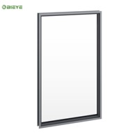 Ventana Fija de Aluminio Minimalista Moderna, Ventana de Vidrio Fijo de Aluminio con Aislamiento Térmico para Nueva Residencia