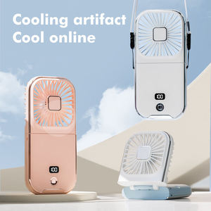 Nuevo ventilador de mano con pantalla digital, mini ventilador portátil USB para el cuello, mini ventilador plegable de escritorio - Product Image 1