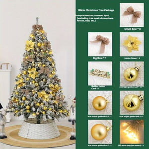 Sapin de Noël Artificiel Articulé de 180 cm, en Pin Floqué, avec Support Métallique Robuste, pour Intérieur et Extérieur, 6FT - Product Image 6