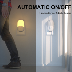 Capsule Shape LED Plug-in Motion <b>Sensor</b> Night <b>Light</b> 2700K Warm White EU Plug for <b>Indoor</b> Use - Product Image 5
