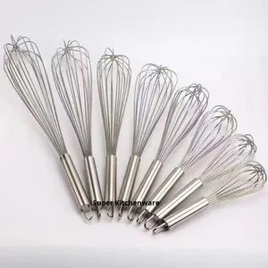Trứng Beater thép không gỉ nhãn hiệu trứng Whisk <span class=keywords><strong>Mixer</strong></span> Trứng khuấy Kem Beater bền vững cho nhà nướng - Product Image 1