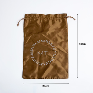 Customized Logo Printed Gold Lipstick Packaging Satin <b>Drawstring</b> Bags Hair Comb Packing Dust <b>Pouch</b> Bags - Product Image 6