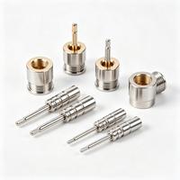 Contact de prise fendue plaqué or à faible PIM, borne de connecteur RF usinée CNC suisse pour instrument de test micro-ondes