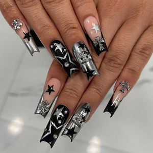 3D Acrylique <span class=keywords><strong>Faux</strong></span> <span class=keywords><strong>Ongles</strong></span> Haute Qualité Fleur De Luxe INS Style En Gros <span class=keywords><strong>Faux</strong></span> <span class=keywords><strong>Ongles</strong></span> Artificiels <span class=keywords><strong>Avec</strong></span> De La <span class=keywords><strong>Colle</strong></span> - Product Image 2