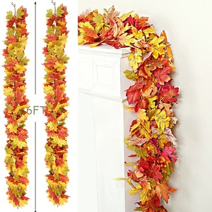 Guirnalda de Hojas de Arce Artificiales, Decoración de Otoño para Chimenea, Decoración para el Festival de la Cosecha - Product Image 2