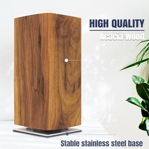 360 °   Support magnétique rotatif <span class=keywords><strong>pour</strong></span> <span class=keywords><strong>couteaux</strong></span> en bois d'acacia fin, grande capacité <span class=keywords><strong>pour</strong></span> ranger les <span class=keywords><strong>couteaux</strong></span> et les ustensiles - Product Image 5