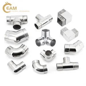 Handrail Railing Fittings Round Tube Connector Elbow Elbow For Stainless Steel Handrail Fitting