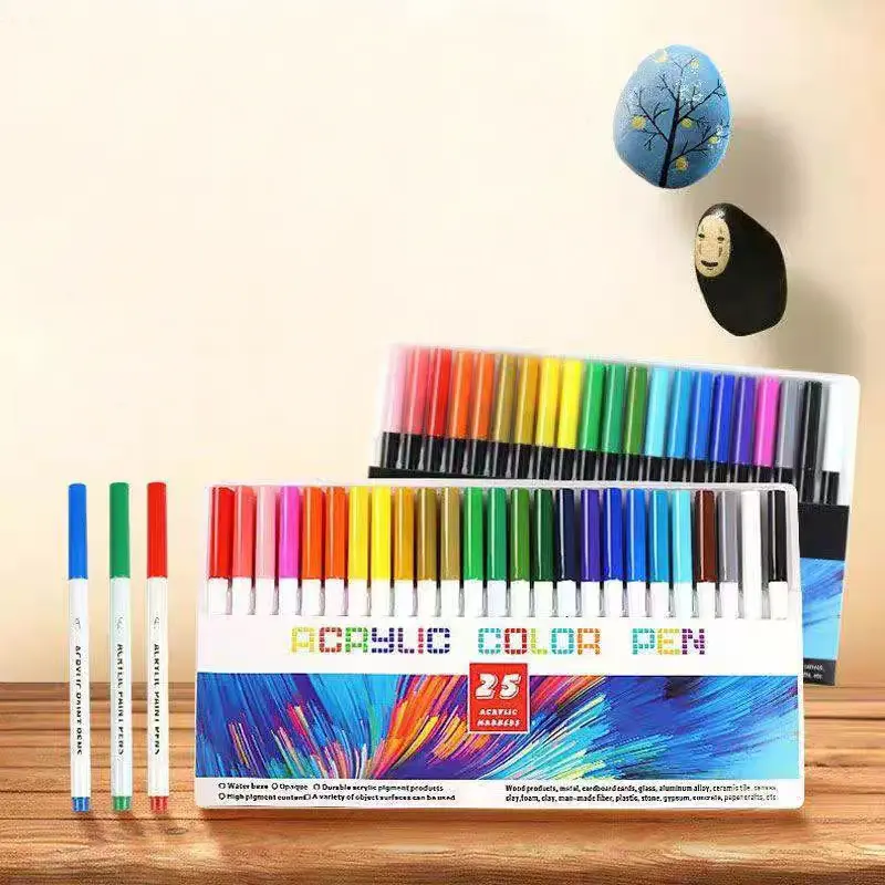 Wasserdichte starke Farbe langlebige Acrylfarbe Künstler Pinsel Fin eliner Farb stifte für Möbel marker
