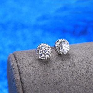 Most Selling Moissanite Diamond Earrings Premium Sterling <b>Silver</b> Fine Jewelry for Women Luxury Fashion and Daily Styling Sale - Product Image 2