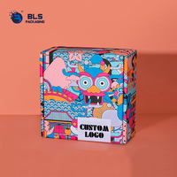 Boîte aux lettres pliable en carton recyclable robuste avec poignée, finition mate, boîte cadeau imprimée