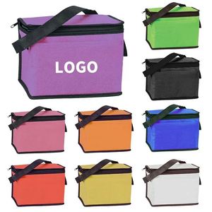 Portable Custom Logo Canvas Lunch Bag Reusable Insulated Non-Woven Cooler for Food Blank Lunch Bag - Product Image 1