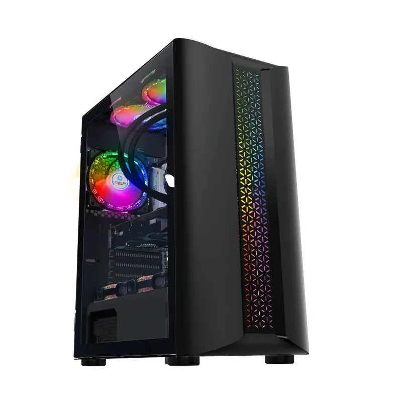 Produtos Mais Vendidos 2023 Preço de Fábrica Baixo MOQ E-ATX/ATX PC Caso PC Gaming RGB Fan Computer Case & PC Torres