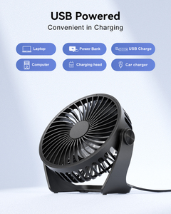 Quạt bàn USB 5 inch với Quạt để bàn di động xoay 360 ° thích hợp cho văn phòng tại nhà với thiết kế nhỏ gọn - Product Image 2