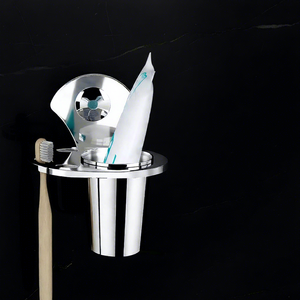 Soporte de acero inoxidable para cepillos de dientes, soporte de ABS para pasta dental, organizador de baño, accesorio de cuidado dental montado en la pared - Product Image 2