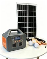 Station d'alimentation solaire portable 500W 384WH 220V à onde sinusoïdale pure, batterie LiFePO4, générateur d'énergie extérieur avec lumière LED