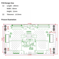 Haut de gamme 80W 43-55 pouces LCD rétroéclairage carte à courant constant 24V composants électroniques avec tension d'entrée cc 30-80V