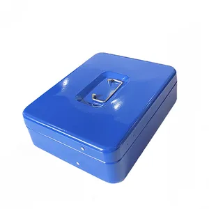Cassetta di sicurezza per contanti con serratura a chiave in acciaio cassetta di sicurezza per contanti