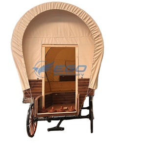 Carroza de Lujo de Madera para Glamping, Remolcada por Caballos, con Estructura de Acero y 4 Ruedas, para Uso en Exteriores, Venta al por Mayor de Fábrica - Product Image 1