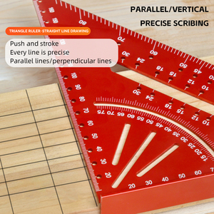 7 pouces en alliage d'aluminium <span class=keywords><strong>Triangle</strong></span> chevron carré travail du bois outil de disposition de mesure carrés de vitesse de charpentier - Product Image 3
