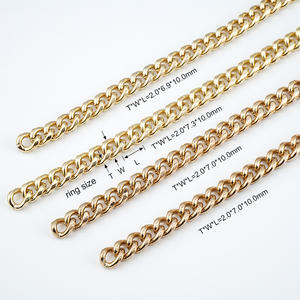 도매 핸드백 하드웨어 장식 금속 체인 가방 제작 액세서리용 금색 철 체인 - Product Image 2