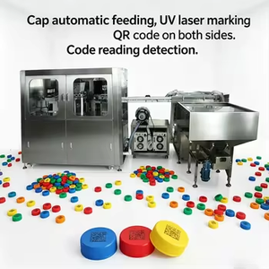 Máquina de Marcado Automático UV Dual con Inspección de Tapas de Botella y Alimentador Automático para Tapas de Plástico, Seguimiento de un Artículo por Código - Product Image 1