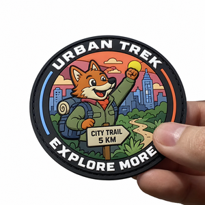 Parche de PVC 3D Personalizado para Urban Trek Adventure, Insignia de Personaje de Goma Suave Personalizada para Ropa y Bolsas AWELLS - Product Image 1