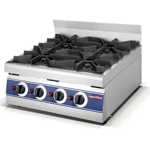 Estufa de Gas de hierro fundido para cocina, encimera industrial de 6 quemadores de Gas, gran oferta, feria HGR-66 Canton