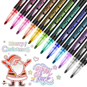 ชุดปากกาเมทัลลิกกลิตเตอร์สีสันสดใส 48 สี ปากกาคอนทัวร์แบบเส้นคู่พิเศษ ปากกาไฮไลท์เรืองแสง ผลิตจากพลาสติกทนทาน - Product Image 3