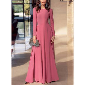 גבוהה באיכות נשים ערב שמלות נשף מקסי ארוך שרוול ערב שמלות מקסי לבוש הרשמי - Product Image 2