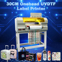 Nouvelle imprimante d'étiquettes UV DTF 30 cm en gros de l'usine chinoise, tête DTF, enrouleur UV, film AB, couleurs or/argent, entièrement automatique 1