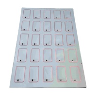 Kartu pintar RFID kualitas tinggi bertatah A3 5x5 lembar Prelam PVC Tag Mini Antarmuka NFC untuk pembayaran Hotel grosir frekuensi 125kHz